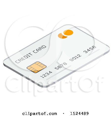 Clipart of a 3d Isometric Icon of a Credit Card - Royalty Free Vector Illustration by beboy