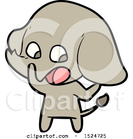 Cute Cartoon Elephant by lineartestpilot