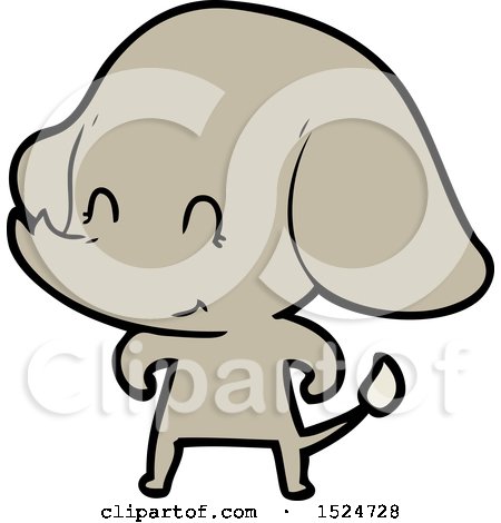 Cute Cartoon Elephant by lineartestpilot