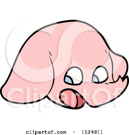Shocked Cartoon Elephant Face by lineartestpilot