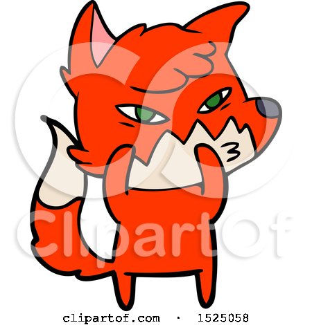 Clever Cartoon Fox by lineartestpilot