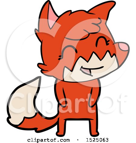 Happy Cartoon Fox by lineartestpilot