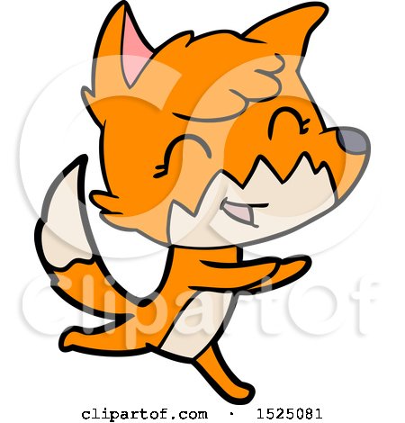 Happy Cartoon Fox by lineartestpilot