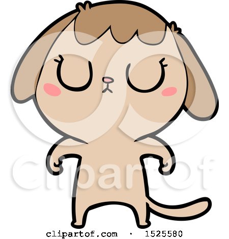 Cute Cartoon Dog by lineartestpilot