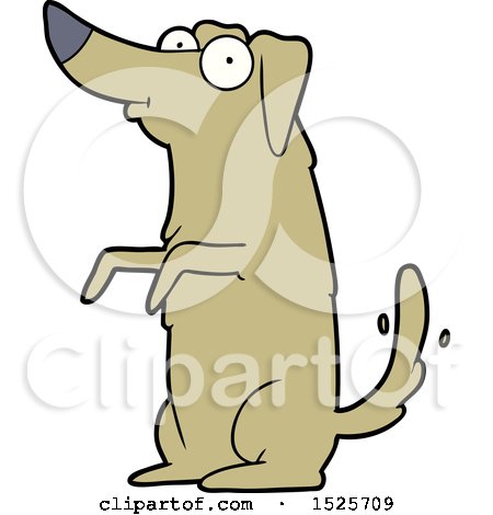 Cartoon Happy Dog by lineartestpilot