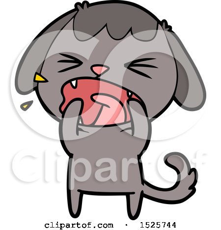 Cute Cartoon Dog Barking by lineartestpilot #1525744
