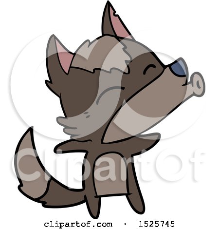 Cartoon Howling Wolf by lineartestpilot