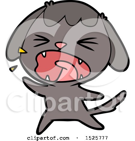 Cute Cartoon Dog Barking by lineartestpilot