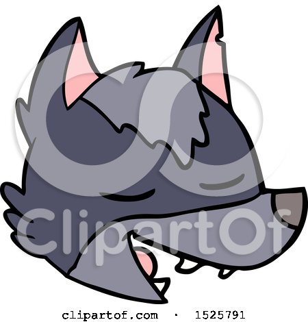 Cartoon Wolf Face by lineartestpilot