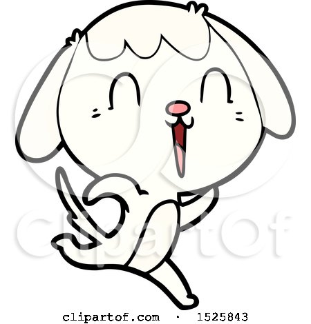 Cute Cartoon Dog Crying by lineartestpilot