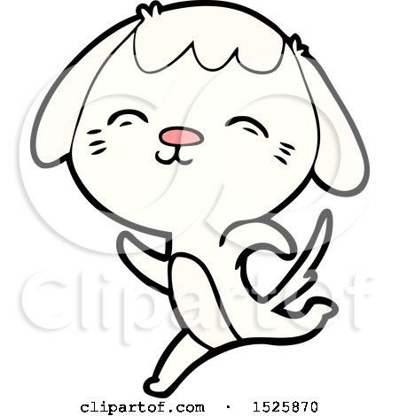 Happy Cartoon Dog by lineartestpilot