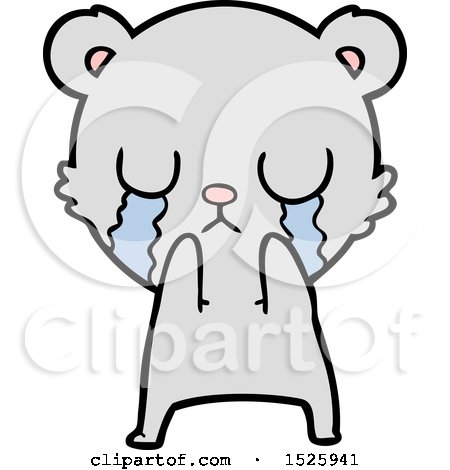 Cartoon Bear Crying by lineartestpilot