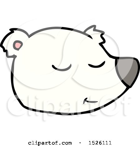 Cartoon Polar Bear Face by lineartestpilot