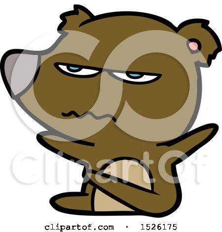 Angry Bear Cartoon by lineartestpilot