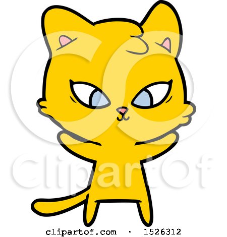 Cute Cartoon Cat by lineartestpilot