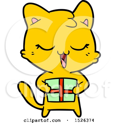 Happy Cartoon Cat by lineartestpilot #1526374