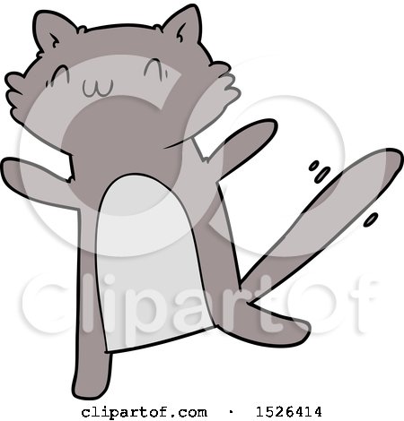 Cartoon Dancing Cat by lineartestpilot