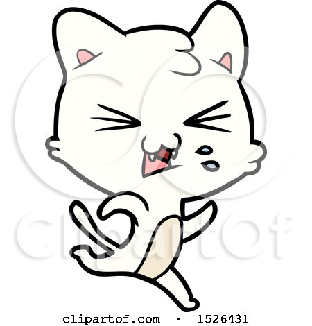 Cartoon Hissing Cat by lineartestpilot