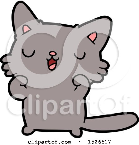 Happy Cartoon Cat by lineartestpilot