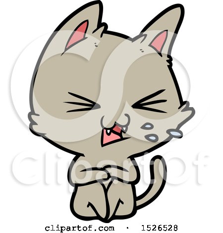 Cartoon Cat Hissing by lineartestpilot