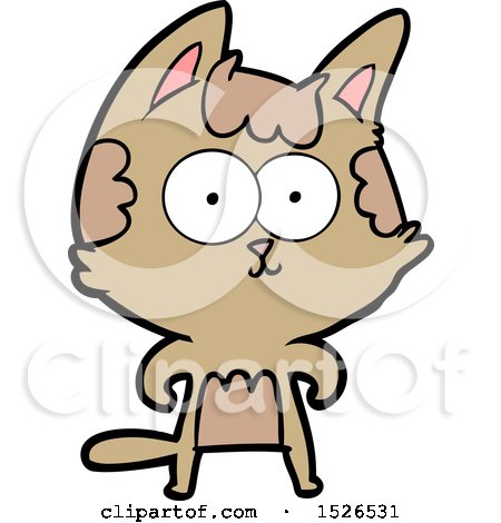 Happy Cartoon Cat by lineartestpilot #1526531