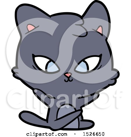 Cute Cartoon Cat by lineartestpilot