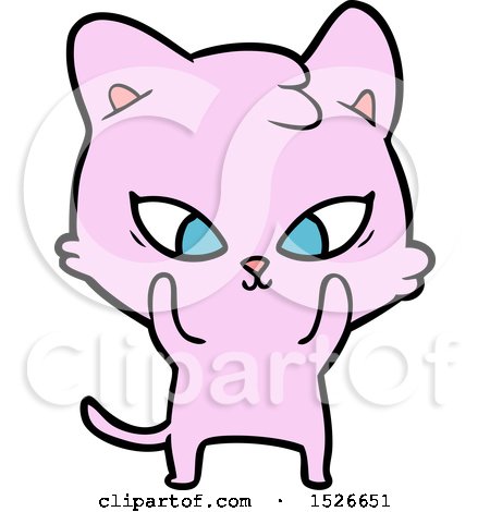 Cute Cartoon Cat by lineartestpilot