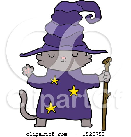 Cartoon Cat Wizard by lineartestpilot