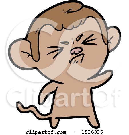 Cartoon Angry Monkey by lineartestpilot