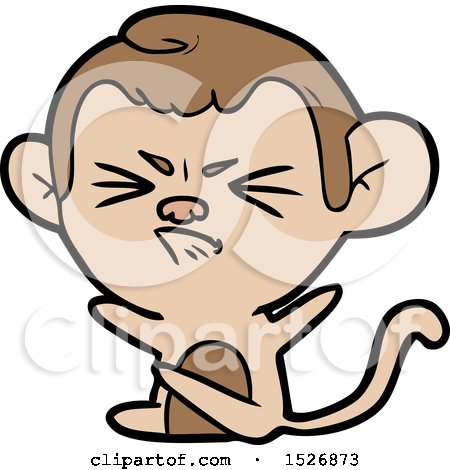Cartoon Angry Monkey by lineartestpilot