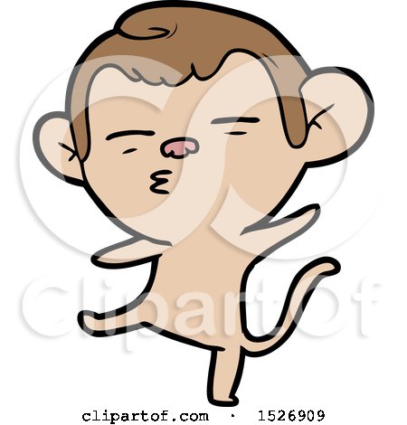 Cartoon Suspicious Monkey by lineartestpilot