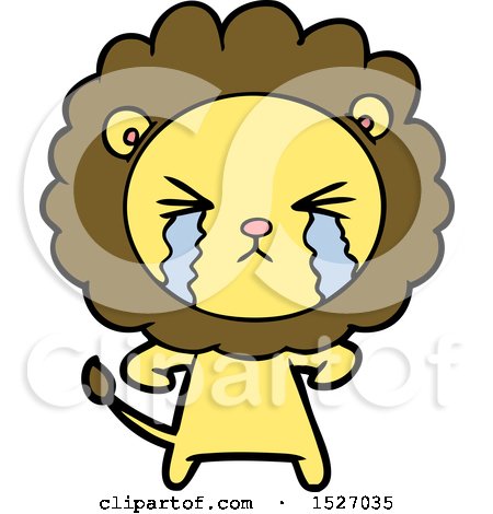 Cartoon Crying Lion by lineartestpilot