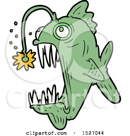 Cartoon Lantern Fish by lineartestpilot