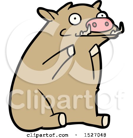 Cartoon Warthog by lineartestpilot