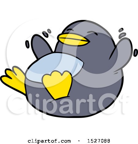 Happy Cartoon Penguin by lineartestpilot