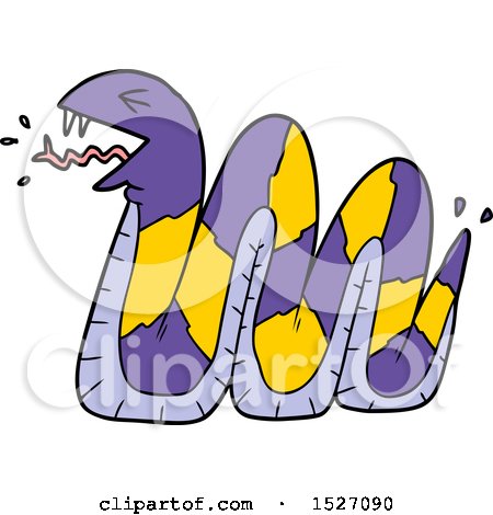 Cartoon Hissing Snake by lineartestpilot