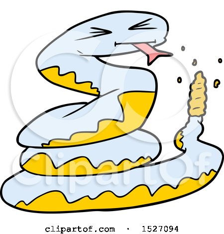 Cartoon Rattlesnake by lineartestpilot