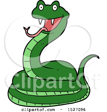 Cartoon Happy Snake by lineartestpilot