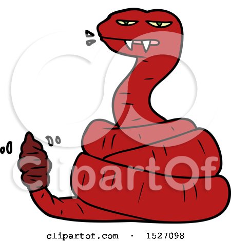 Cartoon Angry Rattlesnake by lineartestpilot