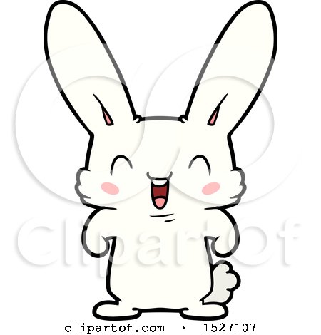 Cartoon Rabbit Laughing by lineartestpilot