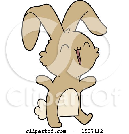 Happy Cartoon Rabbit by lineartestpilot