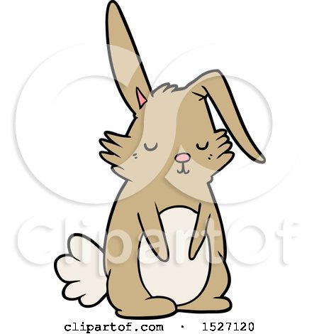 Cartoon Sleepy Rabbit by lineartestpilot