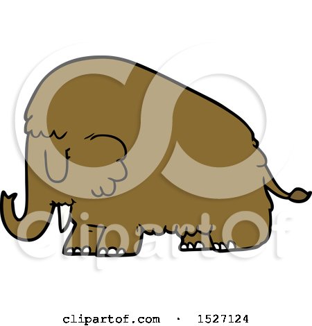 Cartoon Mammoth by lineartestpilot