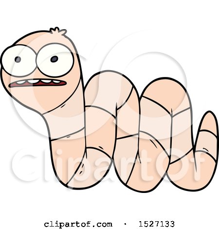 Cartoon Nervous Worm by lineartestpilot
