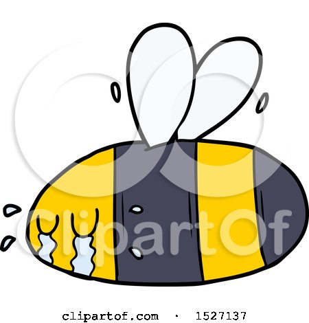 Cartoon Crying Bee by lineartestpilot