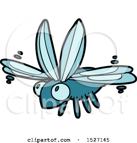 Cute Cartoon Bug Flying by lineartestpilot