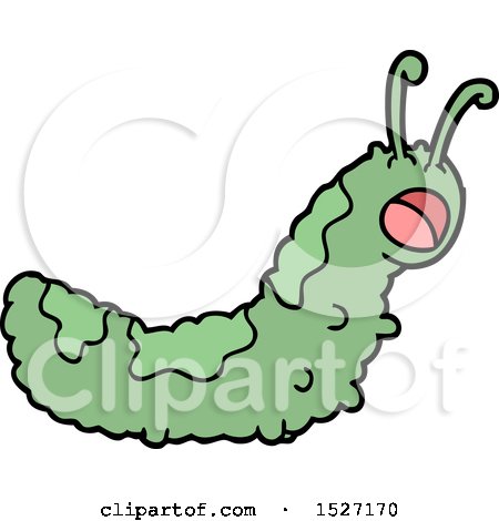 Funny Cartoon Caterpillar by lineartestpilot