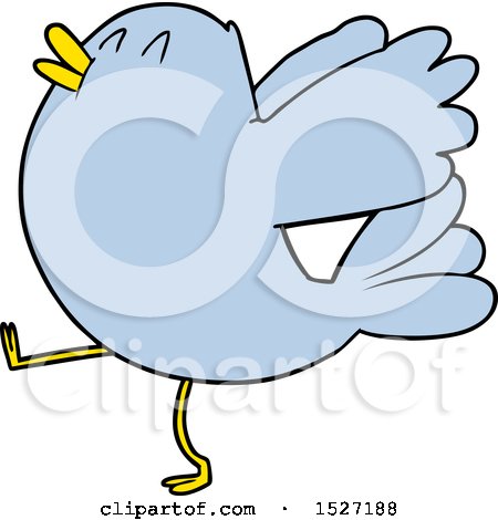 Cartoon Flapping Bird by lineartestpilot