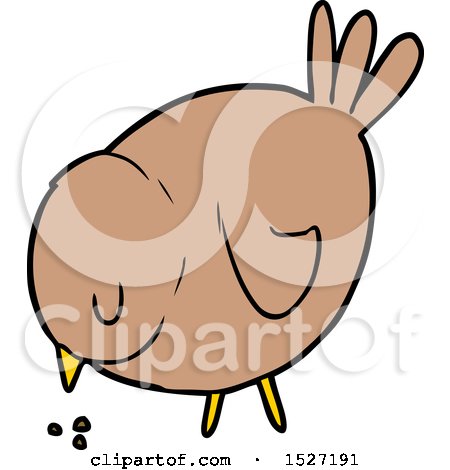 Cartoon Pecking Bird by lineartestpilot