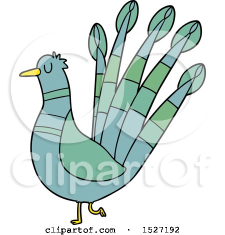 Cartoon Peacock by lineartestpilot